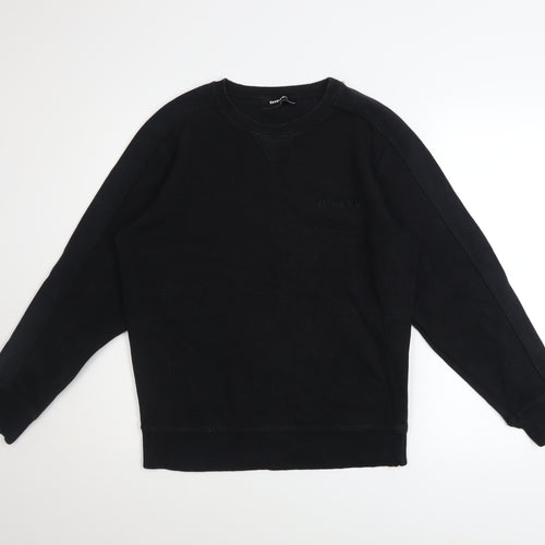 Diesel Men's Black Cotton Crew Neck Sweatshirt Size M Pullover