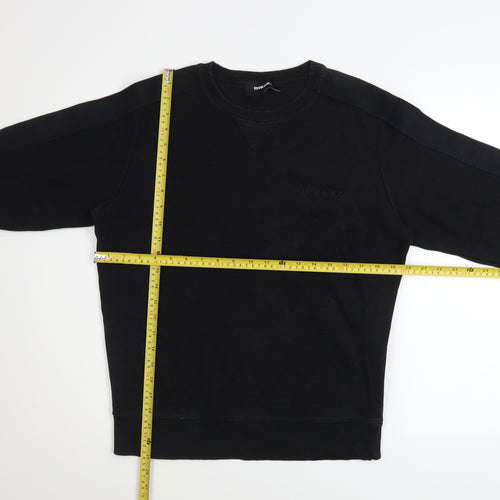 Diesel Men's Black Cotton Crew Neck Sweatshirt Size M Pullover
