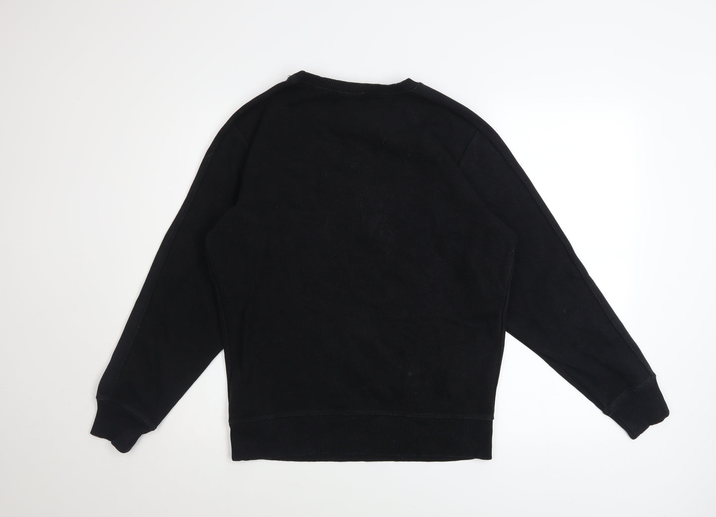 Diesel Men's Black Cotton Crew Neck Sweatshirt Size M Pullover