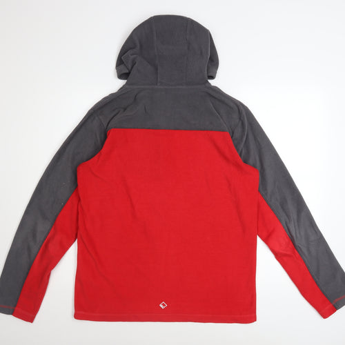 Regatta Great Outdoors Men's Red & Grey Fleece Hoodie M 1/4 Zip Pullover