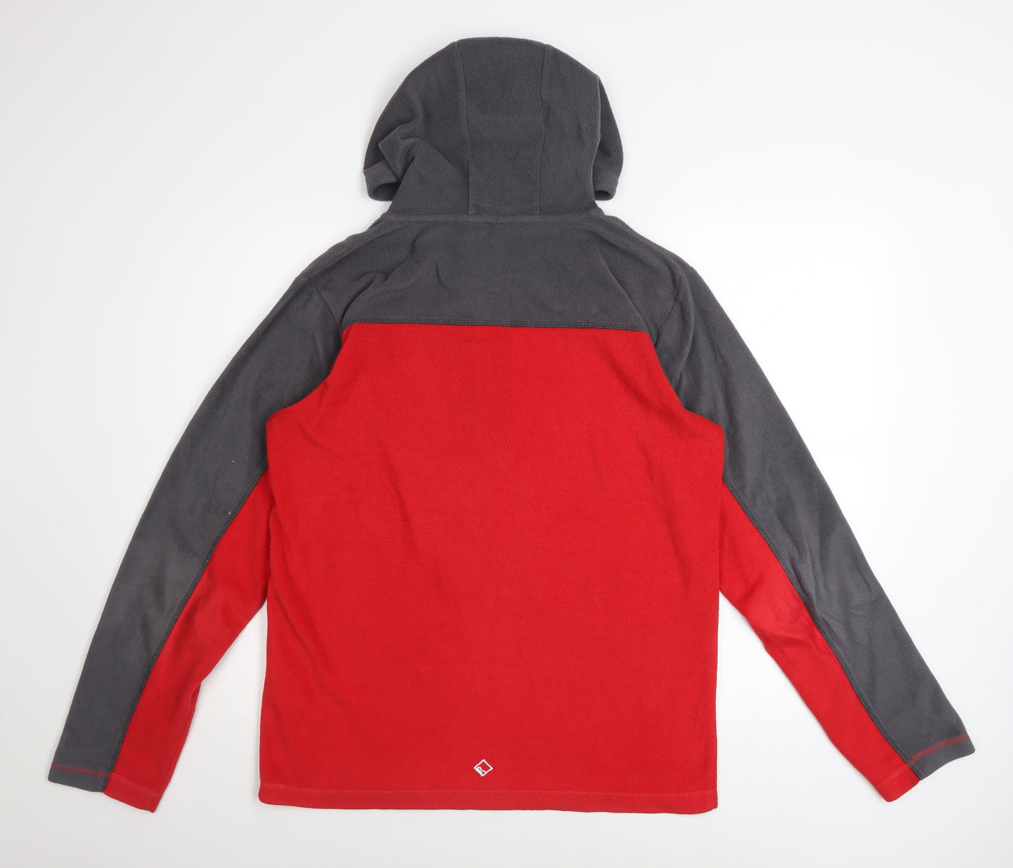 Regatta Great Outdoors Men's Red & Grey Fleece Hoodie M 1/4 Zip Pullover