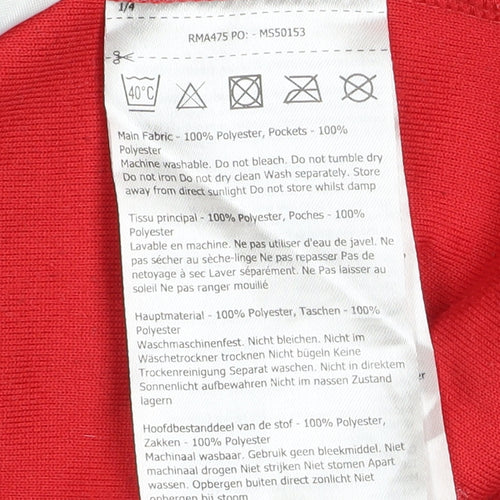 Regatta Great Outdoors Men's Red & Grey Fleece Hoodie M 1/4 Zip Pullover