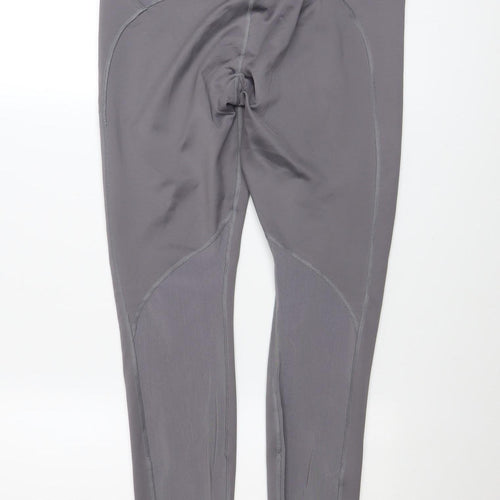 Nike Women Grey Dri-FIT Leggings L Moisture Wicking Activewear