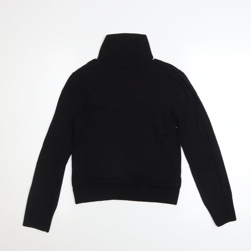 Topshop Women's Black Roll Neck Knit Jumper Size S