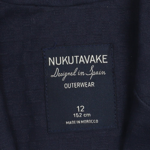 Nukutavake Teens Blue Cotton Blazer Jacket Size 12 Regular