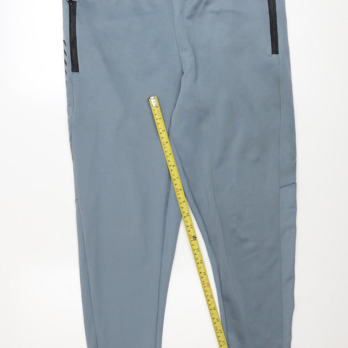 Urban Dominance Men's Blue Stretch Joggers L Slim Fit Activewear Trousers