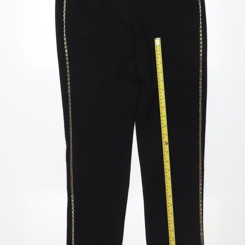 Belair Women’s Black Slim Mid Rise Trousers Size 12 Stretch Straight Leg