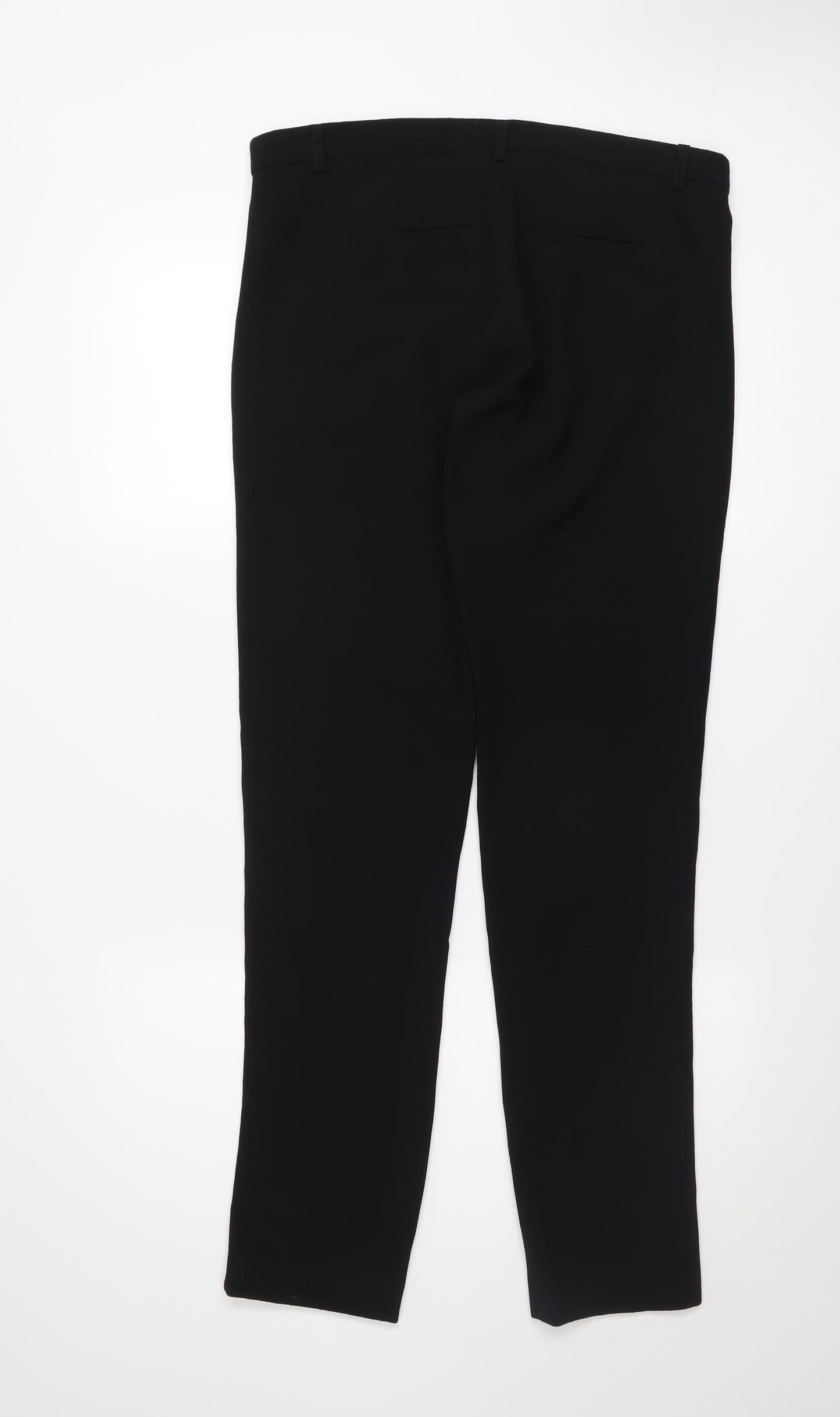 Belair Women’s Black Slim Mid Rise Trousers Size 12 Stretch Straight Leg