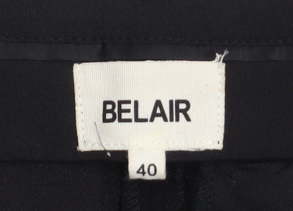 Belair Women’s Black Slim Mid Rise Trousers Size 12 Stretch Straight Leg
