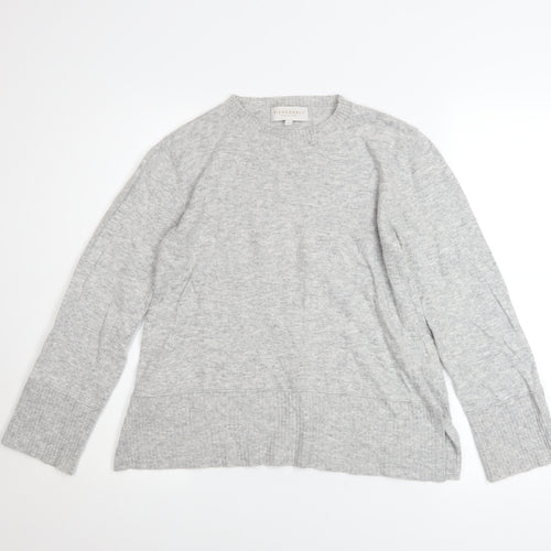 Bianco&Blu Women Grey Wool Cashmere Blend Long Sleeve Jumper S