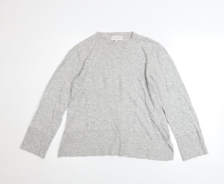Bianco&Blu Women Grey Wool Cashmere Blend Long Sleeve Jumper S