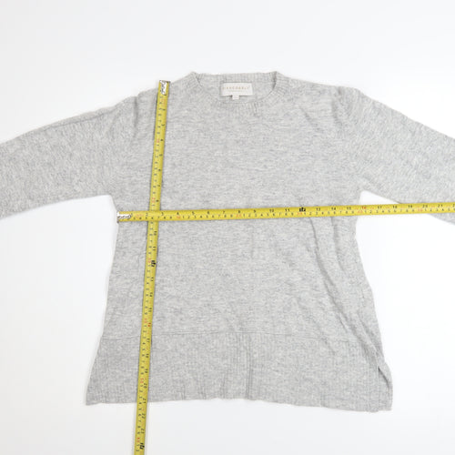 Bianco&Blu Women Grey Wool Cashmere Blend Long Sleeve Jumper S