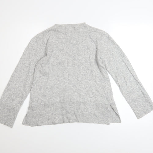 Bianco&Blu Women Grey Wool Cashmere Blend Long Sleeve Jumper S