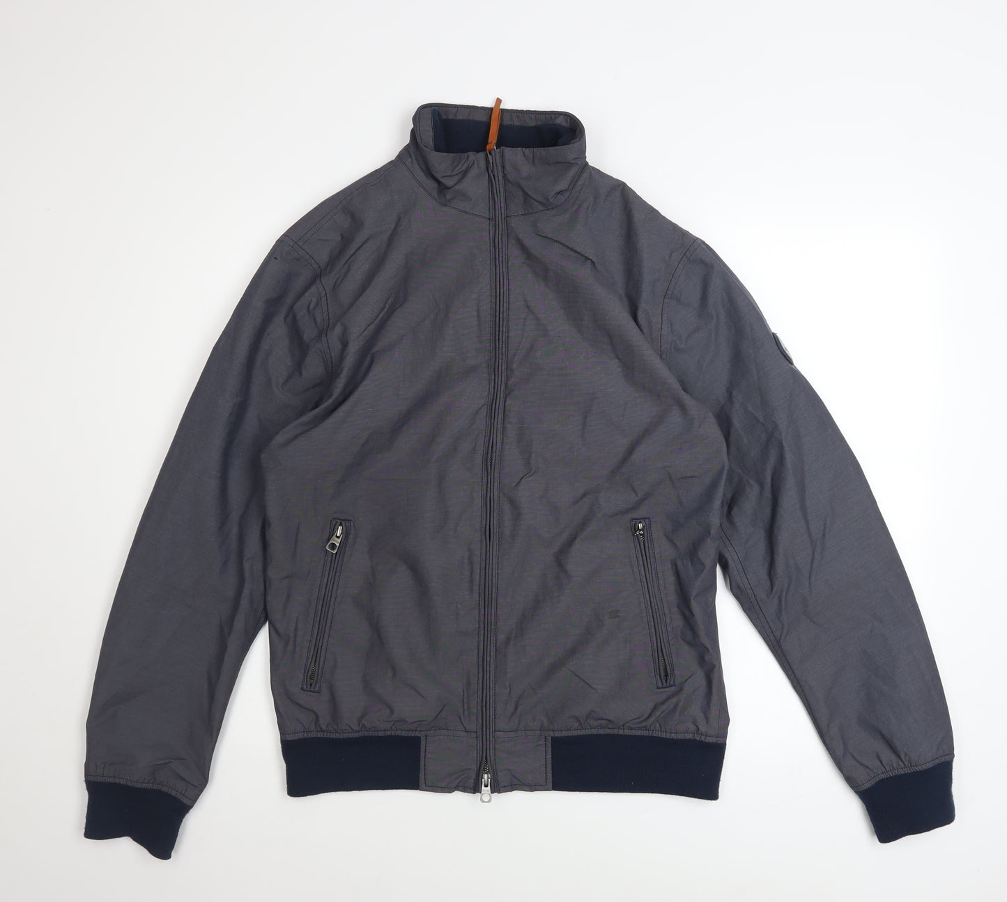 Timberland Men's Grey Waterproof Bomber Jacket M Regular Fit Nylon Cotton