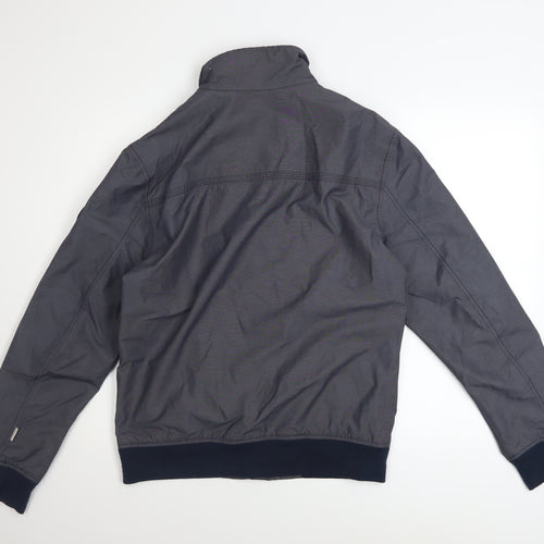 Timberland Men's Grey Waterproof Bomber Jacket M Regular Fit Nylon Cotton