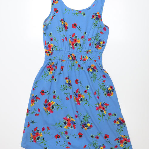 Atmosphere Women Blue Floral Hi-Low A-Line Dress Size 10