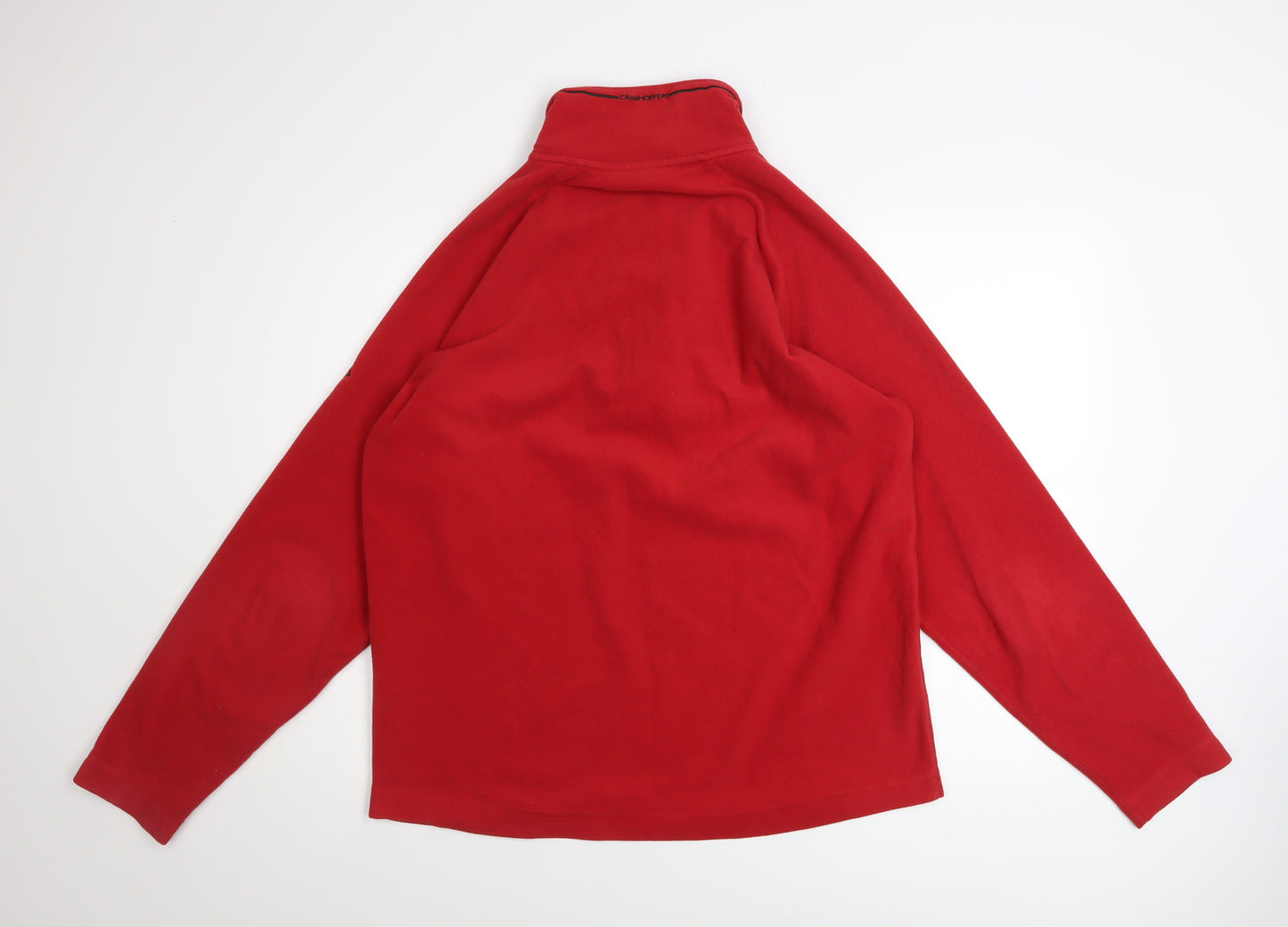 Craghoppers Men's Red Fleece 1/4 Zip Pullover Sweatshirt Size L