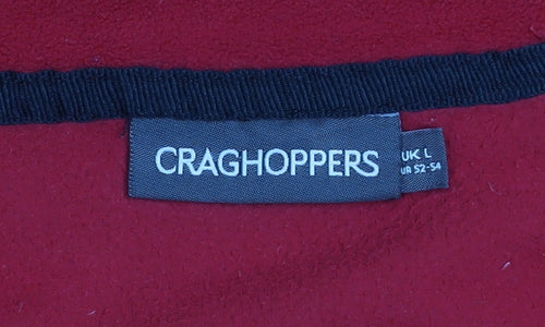 Craghoppers Men's Red Fleece 1/4 Zip Pullover Sweatshirt Size L