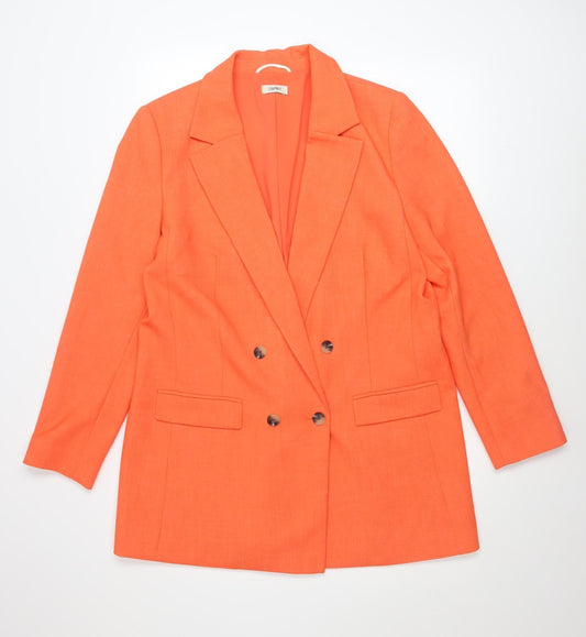 Esprit Women’s Orange Double Breasted Blazer Jacket UK 12