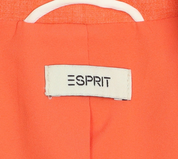 Esprit Women’s Orange Double Breasted Blazer Jacket UK 12