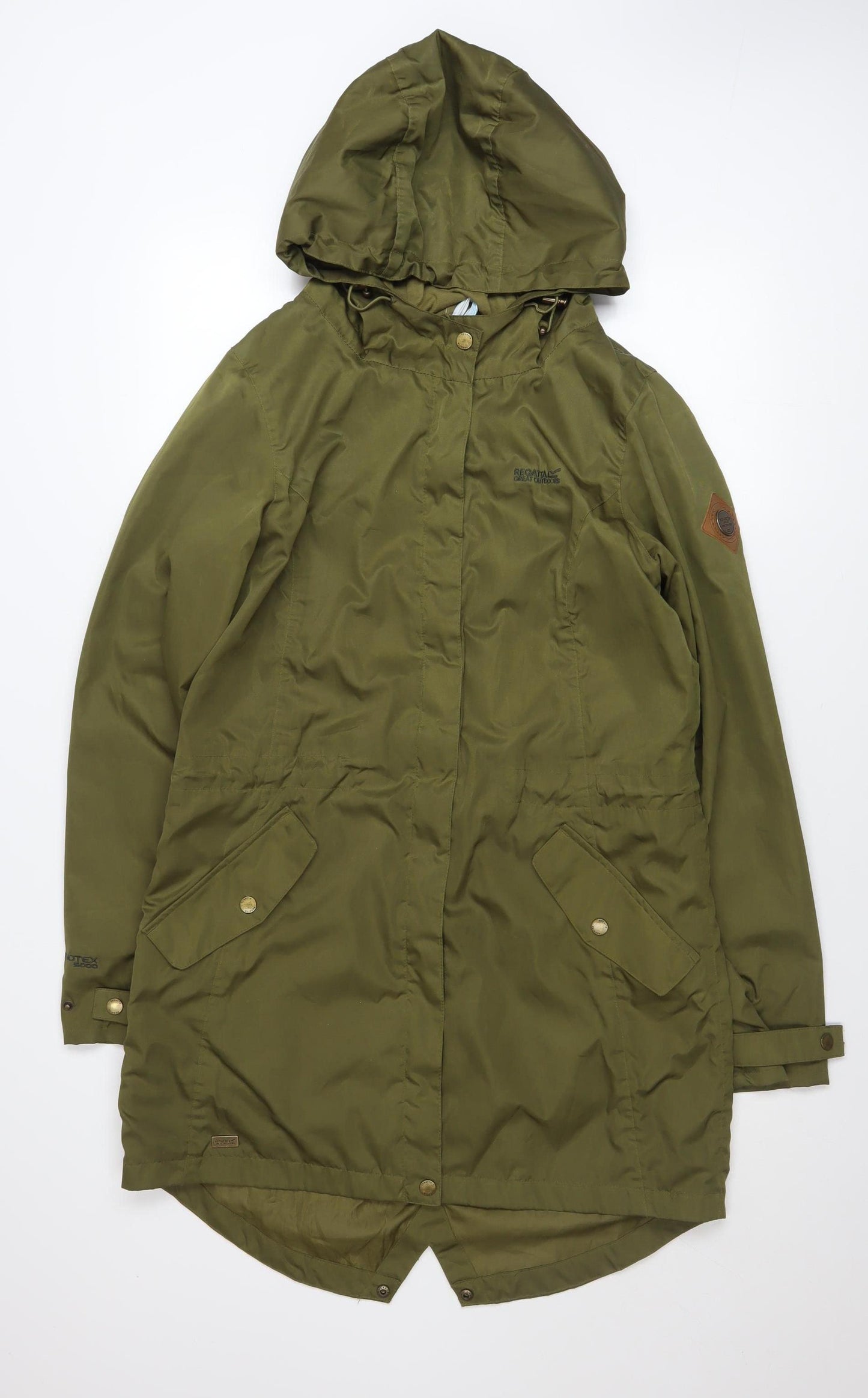 Regatta Womens Green Waterproof Hooded Parka Jacket Size 10