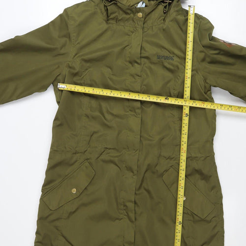 Regatta Womens Green Waterproof Hooded Parka Jacket Size 10