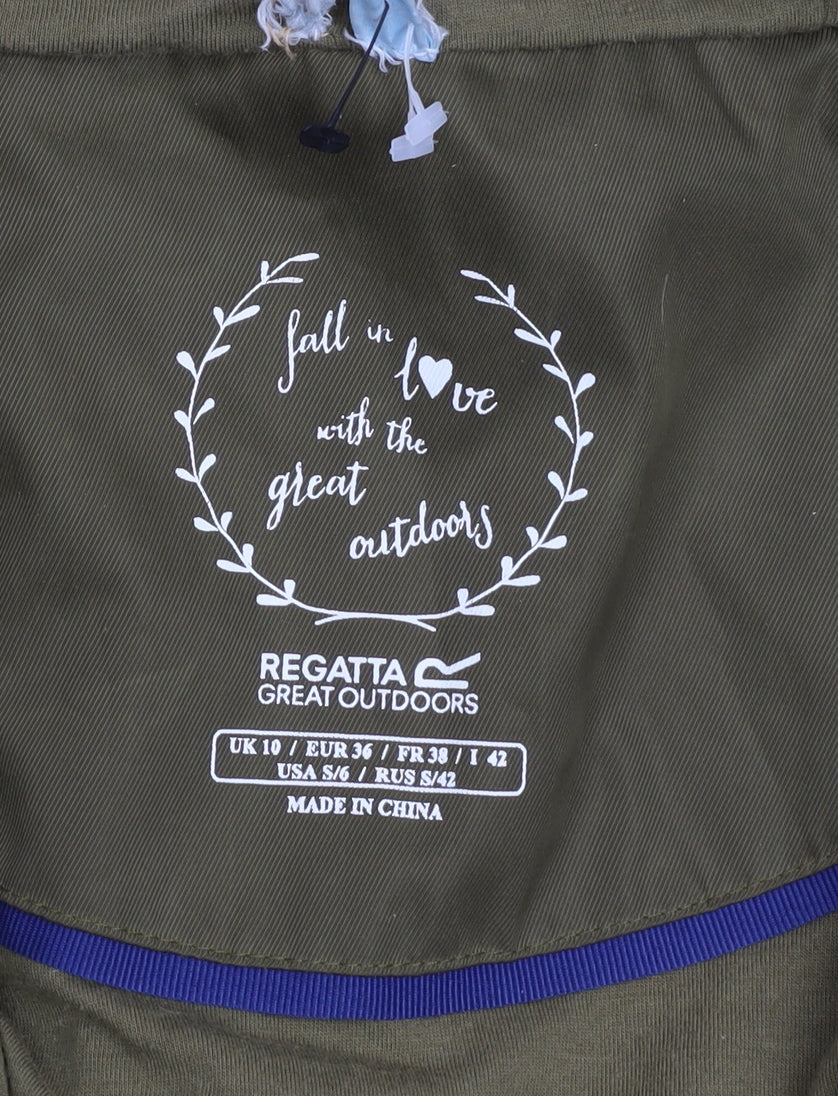 Regatta Womens Green Waterproof Hooded Parka Jacket Size 10