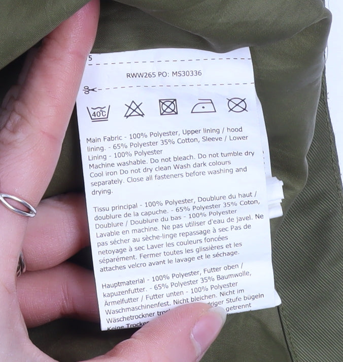 Regatta Womens Green Waterproof Hooded Parka Jacket Size 10