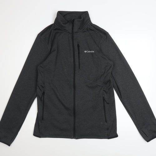 Columbia Men’s Grey Softshell Jacket M Full Zip Lightweight Outdoor