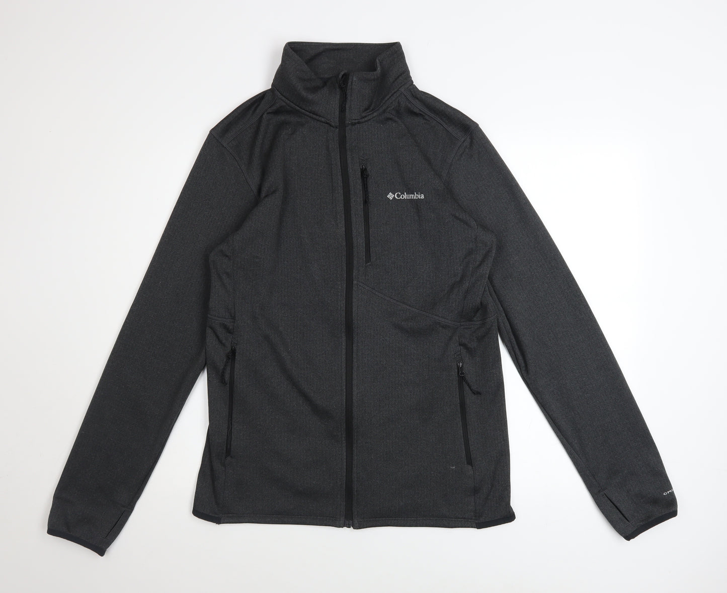 Columbia Men’s Grey Softshell Jacket M Full Zip Lightweight Outdoor