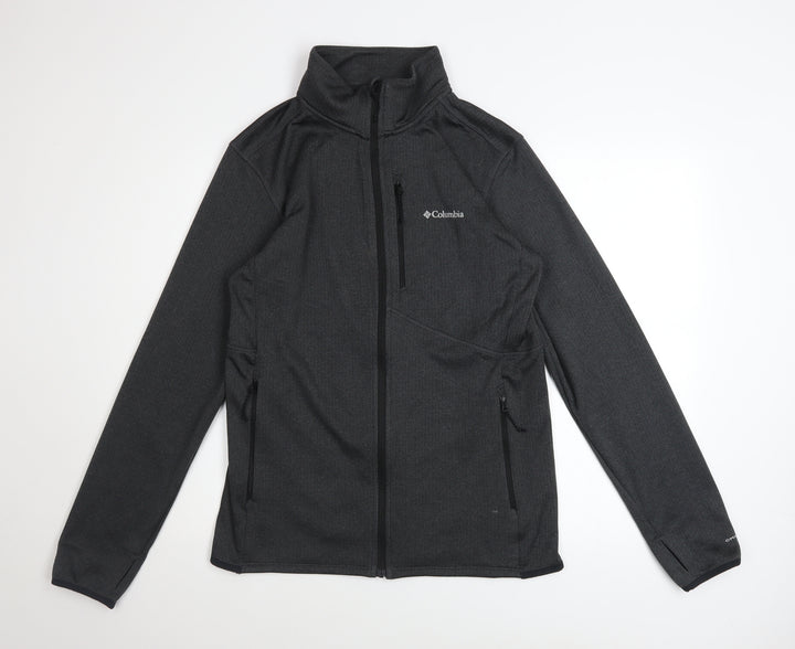 Columbia Men’s Grey Softshell Jacket M Full Zip Lightweight Outdoor