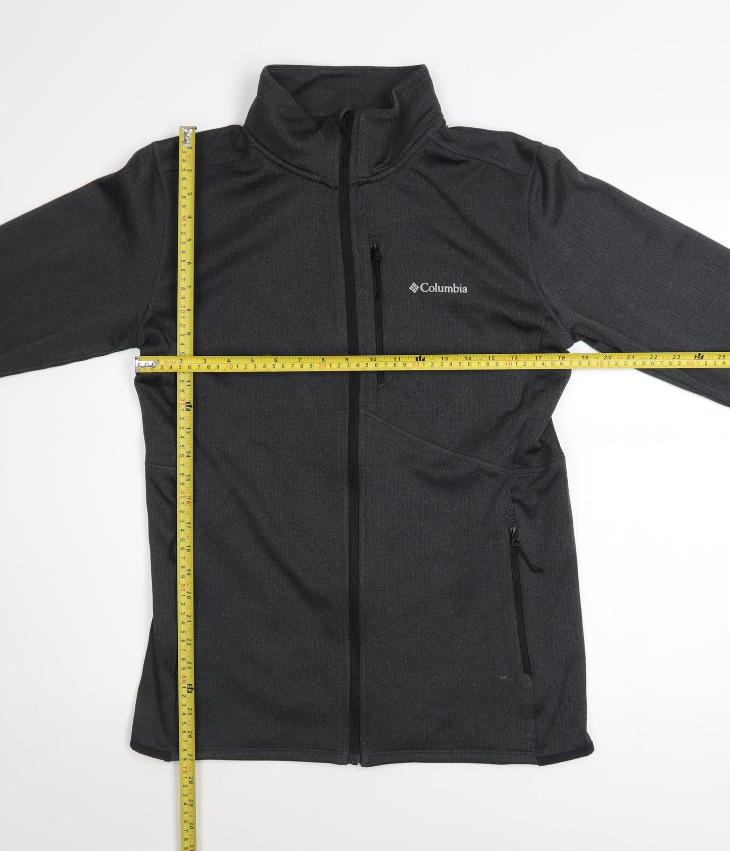 Columbia Men’s Grey Softshell Jacket M Full Zip Lightweight Outdoor