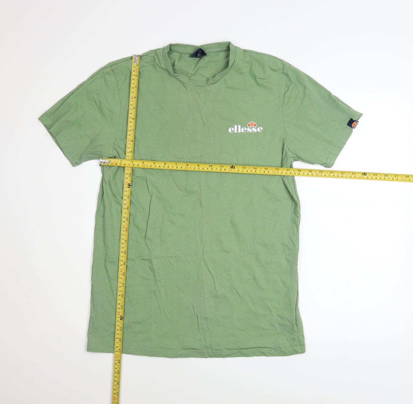 Ellesse Men's Green Short Sleeve Crew Neck Cotton Graphic T-Shirt M