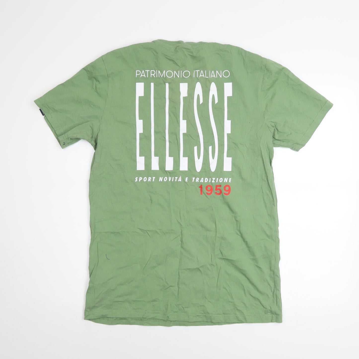 Ellesse Men's Green Short Sleeve Crew Neck Cotton Graphic T-Shirt M
