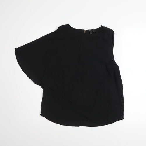 Vero Moda Women’s Black Asymmetrical Chiffon Wrap Blouse Size M