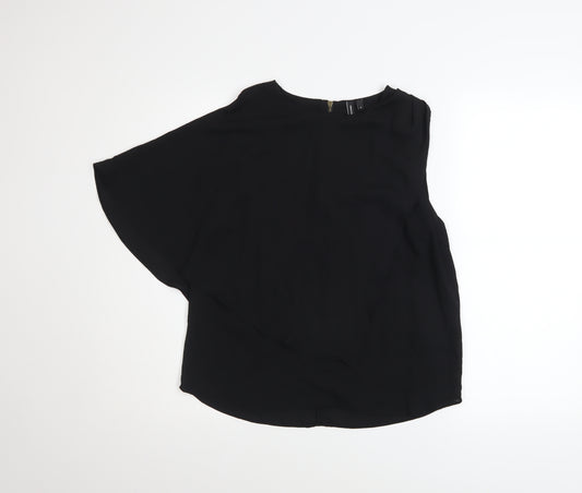Vero Moda Women’s Black Asymmetrical Chiffon Wrap Blouse Size M