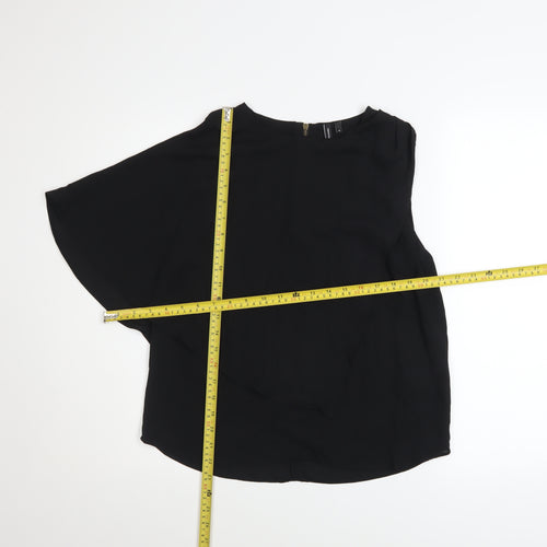 Vero Moda Women’s Black Asymmetrical Chiffon Wrap Blouse Size M