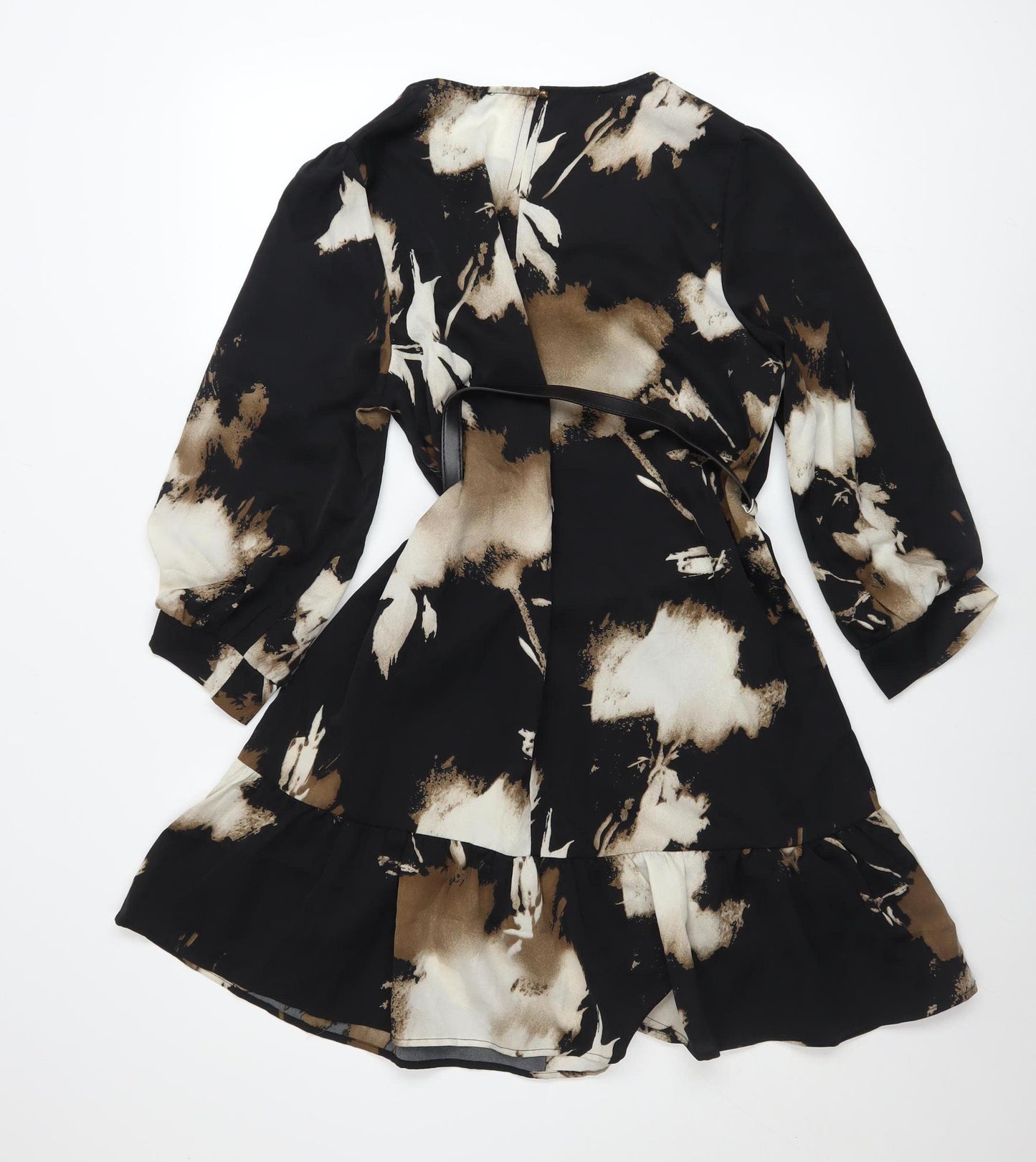 AX Paris Women's Black Tie Dye Fit & Flare Short Dress Size 10