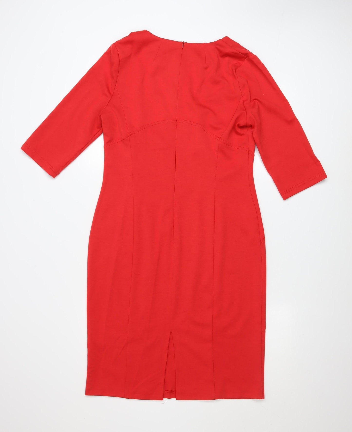 St. Bernard for Dunnes Women Red Sheath Knee Length Dress Size 16