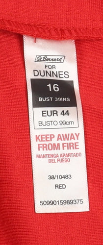 St. Bernard for Dunnes Women Red Sheath Knee Length Dress Size 16