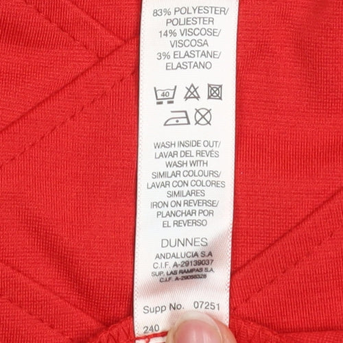 St. Bernard for Dunnes Women Red Sheath Knee Length Dress Size 16