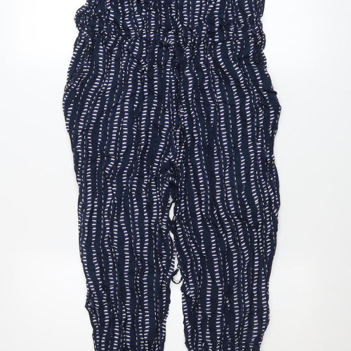 Monsoon Women’s Navy Print Jumpsuit Medium Viscose Casual Sleeveless