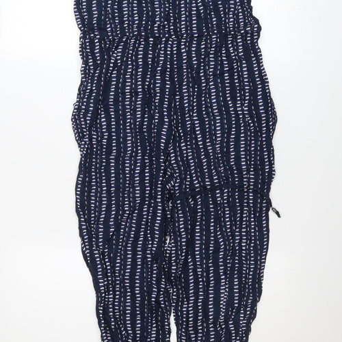 Monsoon Women’s Navy Print Jumpsuit Medium Viscose Casual Sleeveless