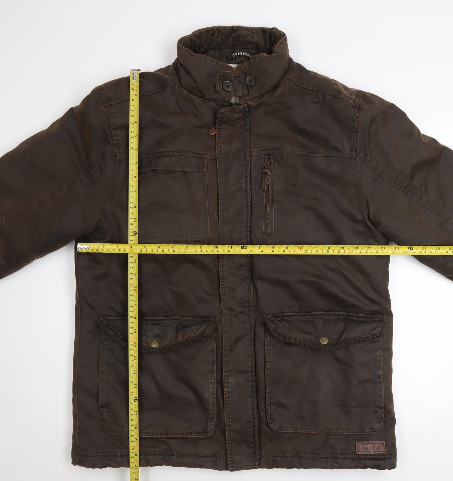 Weird Fish Men’s Brown Cotton Blend Water Resistant Jacket M