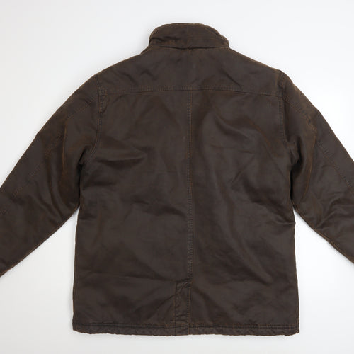 Weird Fish Men’s Brown Cotton Blend Water Resistant Jacket M