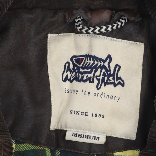 Weird Fish Men’s Brown Cotton Blend Water Resistant Jacket M