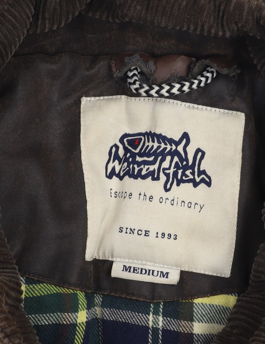 Weird Fish Men’s Brown Cotton Blend Water Resistant Jacket M