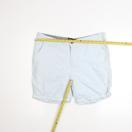 Brave Soul Men’s Light Blue Chino Shorts Size L Casual Summer