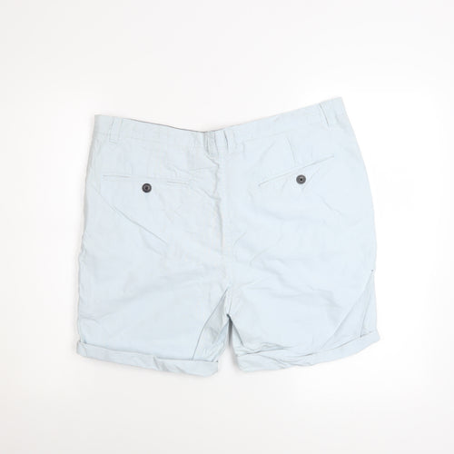 Brave Soul Men’s Light Blue Chino Shorts Size L Casual Summer