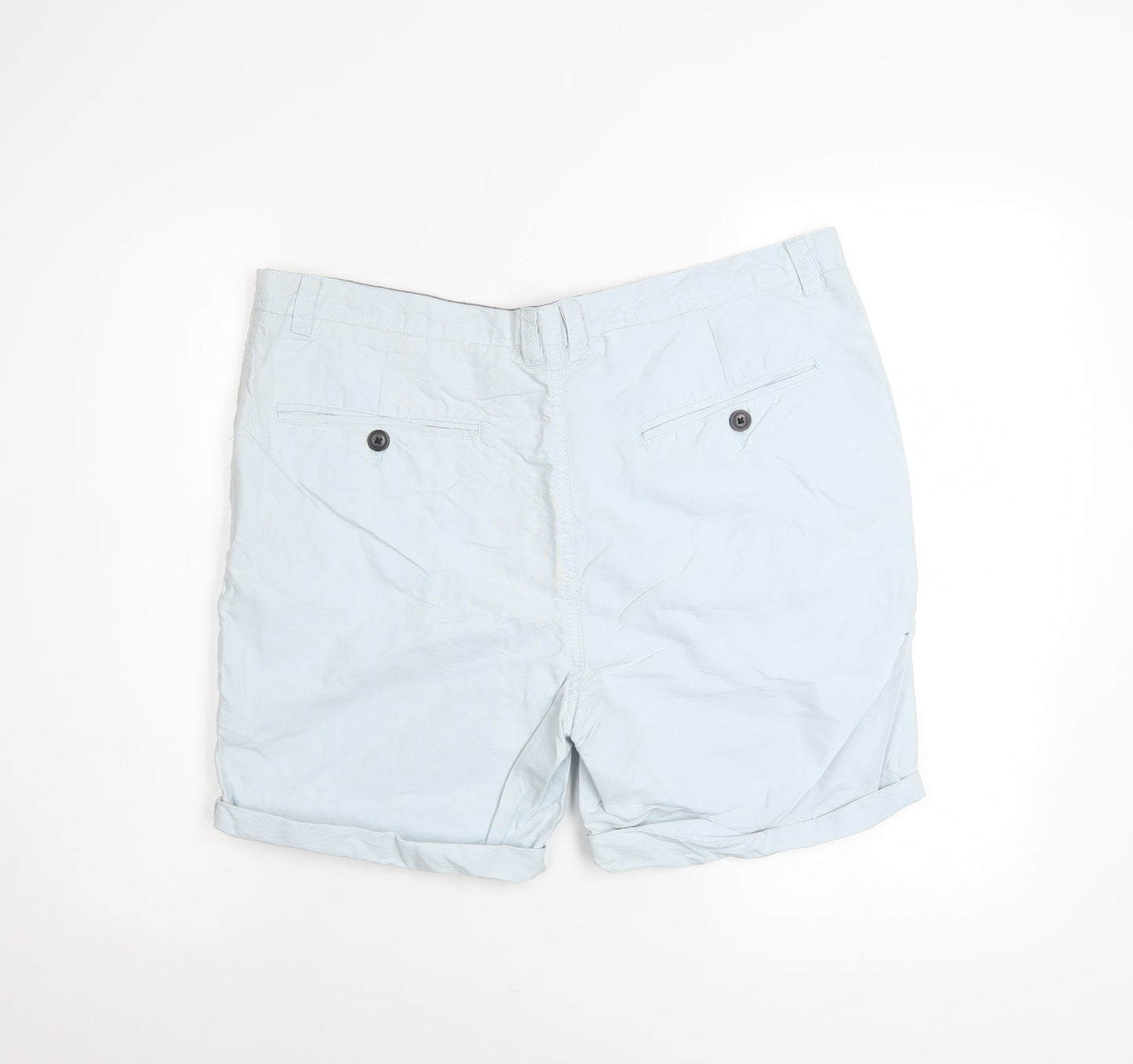 Brave Soul Men’s Light Blue Chino Shorts Size L Casual Summer